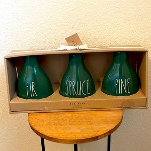 Set of 3 Rae Dunn Christmas decor vases